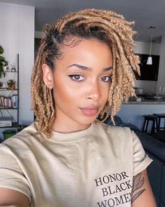 Loc Goals, Blonde Locs, Micro Locs, Beautiful Dreadlocks, Loc Inspiration, Short Locs Hairstyles, Short Locs