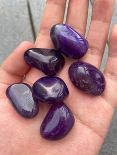 Beautiful purple agate tumbled crystal. Listing is for 1 purple agate tumbled crystal. Purple agate: Brings out your creativity Inner strength Stability Helps with manifestation and fulfilling dreams Awakening Psychic protection Please read shop policies before purchasing. ALL CRYSTALS WILL VARY SLIGHTLY IN COLOR, SHAPE, SIZE, AND BRILLIANCE. ALL PHOTOS TAKEN IN NATURAL LIGHTING. Purple Board, Crystal Purple, Psychic Protection, Purple Agate, Stone Age, Natural Lighting, Agate Crystal, Purple Crystals, Tumbled Stones