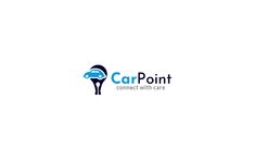 the logo for car point connect with care, which is designed to look like a blue car