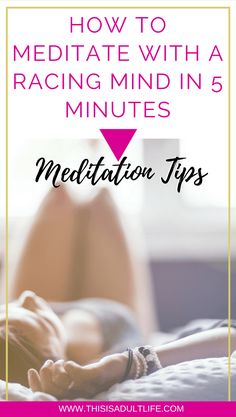 Meditation Steps, 5 Minute Meditation, Racing Mind, Quick Meditation, Meditation Tips, How To Meditate, Easy Meditation, Best Meditation