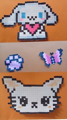 paper crafting made to look like pokemons