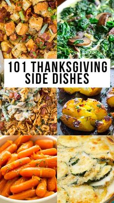 thanksgiving side dishes with text overlay