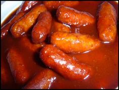 there are many sausages in the sauce