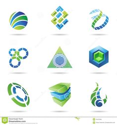 abstract logo design elements royalty illustration