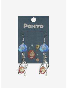 Studio Ghibli Ponyo Jellyfish Drop Earrings | Hot Topic Ponyo Accessories, Ponyo Jellyfish, Pinterest Wishlist, Studio Ghibli Ponyo, Ghibli Ponyo, Jellyfish Tentacles, Mood Clothes, Indie Room Decor, Indie Room