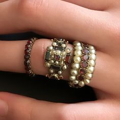 Almandine Garnet, Dope Jewelry, Garnet Ring, Funky Jewelry, Jewelry Lookbook, Bijoux Diy, Dream Jewelry, Jewelry Inspo, Pretty Jewellery