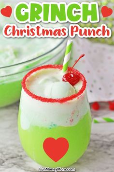 Grinch Punch is the perfect easy punch recipe for holiday parties parties, whether you’re going with a non-alcoholic or a boozy version. Either way, this green sherbet punch will have everyone coming back for seconds. Grinch Recipes, Fun Christmas Drinks, Grinch Popcorn, Grinch Night, Grinch Drink, Grinch Punch, Xmas Drinks, Sherbet Punch, Green Punch