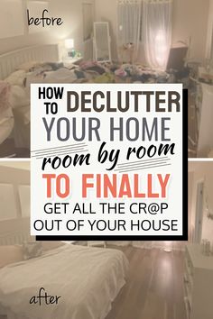 When it comes to decluttering, we need inspiration - NOT minimalism advice! How To Minimize Your Home, Room By Room Checklist, Downsize Your Home, Extreme Minimalism, Decluttering Ideas, Declutter Challenge