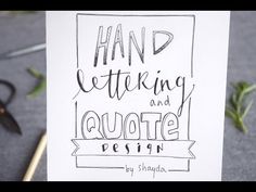 hand lettering and quote design by shandaa on white paper with scissors next to it