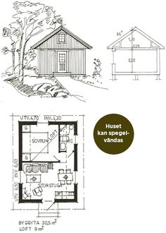 the floor plan for a small cabin with lofts and living quarters, including an upstairs bedroom