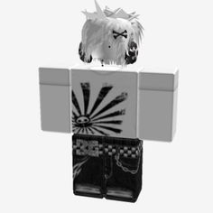 a white dog is sitting on top of a black and white box with an evil face