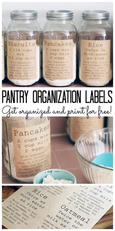 pantry organization labels are organized and printable