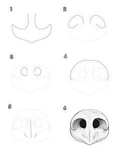 how to draw an alien head with different eyes and nose shapes step by step instructions