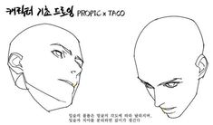 an anime character's face and head are shown in the same drawing technique as they appear