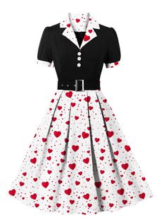 1980s Female Fashion, Vintage Outfits 50s Dress, Fonts Retro, 50 Style Dresses, 1950 Dress, Valentines Dress, Lapel Dress, Retro Stage, 1950s Fashion Dresses