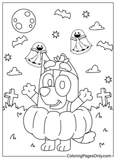 the very cute cartoon caterpillar is flying through the sky with his friends coloring page