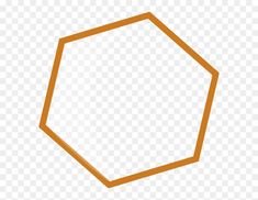 an orange hexagonal object on a white background, with no background clipping