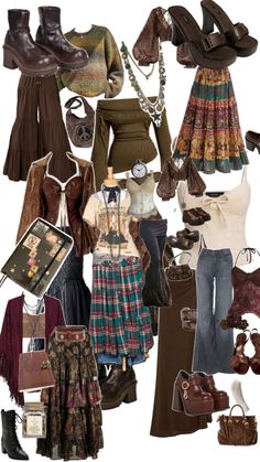 Outfit Ideas Earthy, Lace Undershirt Outfit Long Sleeve, Earthy Style Outfits, Forestcore Fashion, Hippie Christmas, Earth Style, Cottagecore Outfits, Earthy Outfits, Boho Grunge