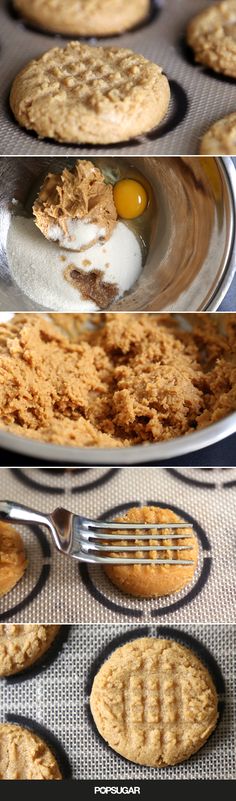 an image of some cookies being baked in the oven and then topped with ice cream