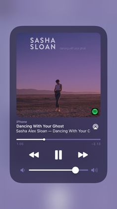 an mp3 player with the title dancing with your ghost on it's display screen