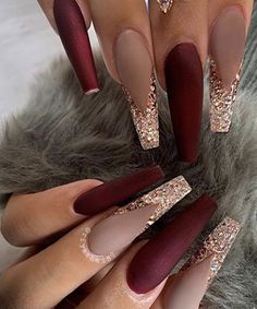 Winter Nail Ideas, February Nails, Nails Homecoming, Homecoming Nails Acrylic, Nails Design With Rhinestones, Fall Acrylic Nails, Bride Nails, Trendy Winter, Winter Nail