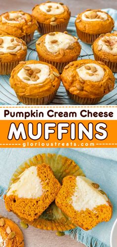 Here's an easy pumpkin muffin recipe to try! These Pumpkin Cream Cheese Muffins are perfectly moist pumpkin muffins filled with a creamy, luscious cream cheese filling and topped with pumpkin seeds. They make such great Fall treats! Weight Watchers Pumpkin Cream Cheese Muffins Recipes, Recipes Using 1 Cup Of Pumpkin, Pumpkin Puree Desserts, Melty Mashups, Holloween Desserts, Easy Pumpkin Muffin, Pumpkin Muffins With Cream Cheese, Cup Desserts, Kitchen 2025