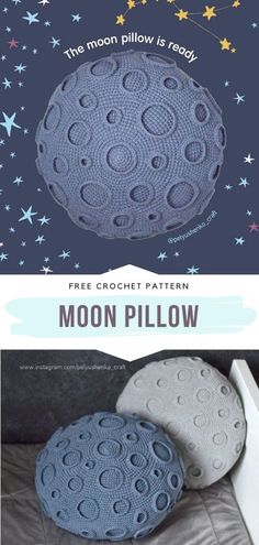 the moon pillow is ready to be made with free crochet pattern and instructions