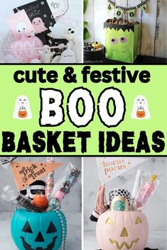 cute and festive booo basket ideas for halloween or any time of the year