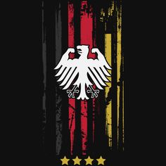 the flag of germany with an eagle on it