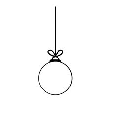 a black and white image of a christmas ornament with a bow on it