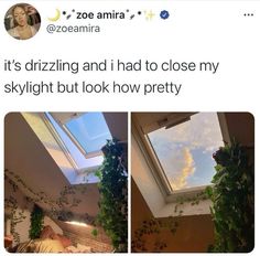 the skylight in this room is very high