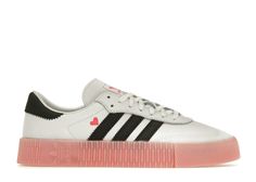 adidas Sambarose Valentine (Women's) Adidas Sambarose, White Tongue, Romantic Colors, Shop Till You Drop, Liner Socks, Red Adidas, Adidas Samba, Panel Siding, White Leather