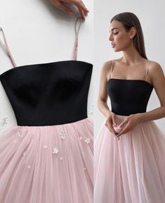 Simple Prom Dresses, Black And Pink Dress, Evening Party Dresses, Gowns Dresses Elegant, Simple Prom Dress, Royal Dresses, Ball Gowns Evening, Custom Size Dresses, Fairytale Dress