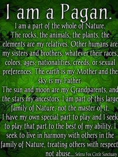 a poem written in green with the words, i am part of the whole nature