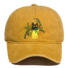 PRICES MAY VARY. QUALITY EMBROIDERED DESIGN: With high quality EMBROIDERED graphic pattern on front, this dad cap is made for great smooth texture and long lasting durability, soft, comfortable, durable and lightweight. ONE SIZE FITS MOST: With adjustable strap closure on the back, this dad hat can be easily adjusted to fit your head. circumference 21.3"-23.6", brim length 2.95", crown height 4.72". FEATURES: Adjustable strap closure, 6 panels with 6 embroidered ventilation eyelets, a curved bri Brown Embroidered Baseball Cap With Curved Brim, Brown Embroidered Curved Brim Baseball Cap, Outdoor Exercises, Ball Games, Sunny Morning, Embroidered Hat, Hat Men, Embroidered Baseball, Dad Cap