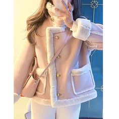 Korean Wonyoung Soft Girl Aesthetic Coquette Dollette Pink Shearling Coat SIZE INFO S - Bust 112cm/44", Length 69cm/27.1" M - Bust 116cm/45.6", Length 70cm/27.5" L - Bust 120cm/47.2", Length 71cm/27.9" XL - Bust 124cm/48.8", Length 72cm/28.3" XXL - Bust 128cm/50.3", Length 73cm/28.7" *Standard shipping time to the US is 9-19 business days. Please consult our shipping page for shipping time estimates for other countries. *Please check the measurements/size chart very carefully when ordering from Winter White Sherpa Outerwear, Winter White Sherpa Outerwear For Winter, Winter Sherpa Fur Coat With Faux Fur Trim, Cream Long-sleeved Fur Coat For Winter, Beige Sherpa Outerwear For Winter, Cream Long Sleeve Fur Coat For Winter, Winter Sherpa Coat With Faux Fur Lining, Winter Sherpa Fur Coat With Faux Fur Lining, Winter Outerwear With Faux Fur Trim And Sherpa