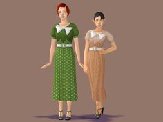 two animated women standing next to each other