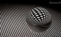 a black and white photo of a polka dot pattern on a surface with dots in the center