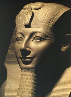 the head of an ancient egyptian statue