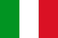 the flag of italy is shown in red, white and green