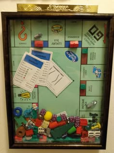 a close up of a board game on a wall