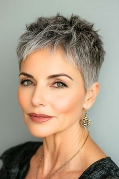 Save this pin for the best short pixie haircuts for women over 50. This tapered pixie is a study in clean lines and subtle flair. The closely cropped sides taper into longer layers on top, creating height and depth. Short Pixie Haircuts, Long Layers, Short Hair Styles Pixie, Short Pixie, Nice Shorts, Pixie Haircut, Womens Haircuts, Pixie Cut, Over 50