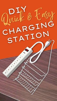 an electric charging station with the words diy quick and easy charging station on it