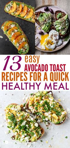 avocado toast recipe for a quick healthy meal