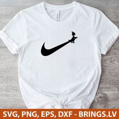 a t - shirt with the silhouette of a person riding a skateboard on it