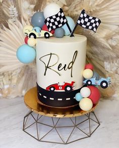 Racing Cars Birthday Cake, Cakes Cars Birthday, Too Fast Birthday Party Cake, Fast One Birthday Party Theme Cake, Need 4 Speed Birthday Party Cake, Race Car 1st Birthday Cake, First Lap Birthday Party Cake, 3rd Birthday Car Theme, Fast One Cupcakes