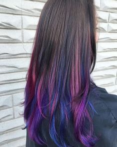 Brown Ombre Hair Color, Underlights Hair, Purple Ombre Hair, Brown Ombre Hair, Hair Color Streaks, Lilac Hair, Hair Streaks, Honey Blonde Hair, Long Hai