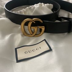 Never Worn With Dust Bag Gucci Belt For Sale, All Black Gucci Belt, Belt Gucci Women, Gucci Black Belt Bag, Gucci Belt Fake, Real And Fake Gucci Belt, Gucci Belt Fake Vs Real, Cute Swag Outfits, Gucci Accessories