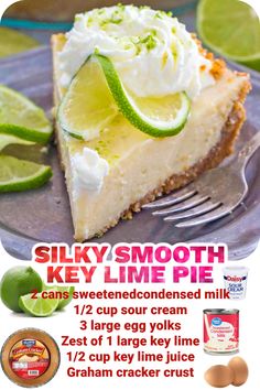 photo of a key lime slice Refrigerator Pies, Lime Treats, Homemade Key Lime Pie Recipe, Limes Recipes, Homemade Key Lime Pie, Key Lime Desserts, Key Limes, Special Cookies