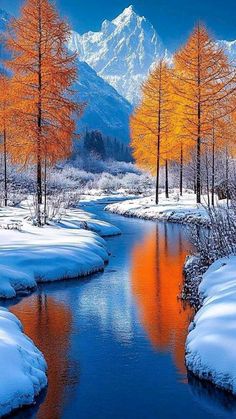 Winter Wonderland Wallpaper, Watercolor Scenery, Nature Iphone Wallpaper, Beautiful Scenery Photography, What A Beautiful World, Scenery Photography, Autumn Scenes, Autumn Scenery, Winter Scenery